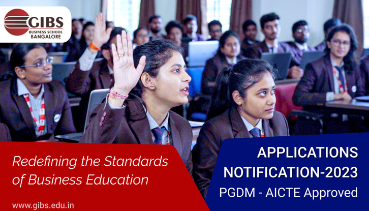 GIBS PGDM Application Notification - Applications Starts from 5th September 2022
