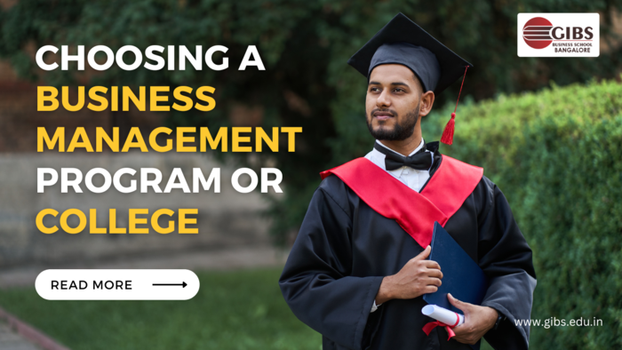 choosing the right business management programme or college
